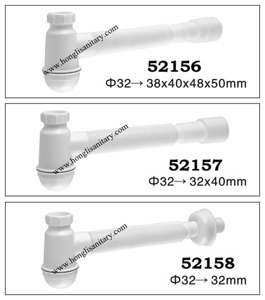 Flexible Hoses for Basin Waste and Sink Waste, Extenible PP Hose